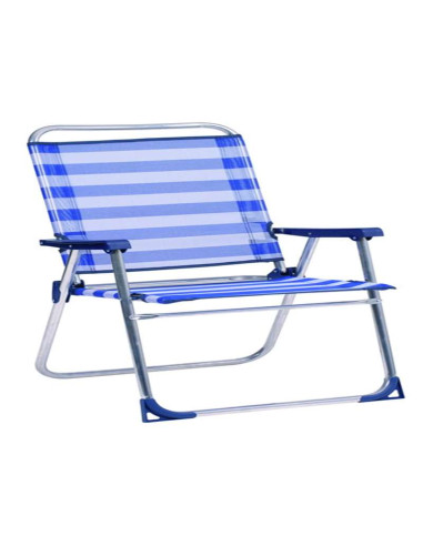 Sillón Fijo con Respaldo Alto Aluminio Rayas...