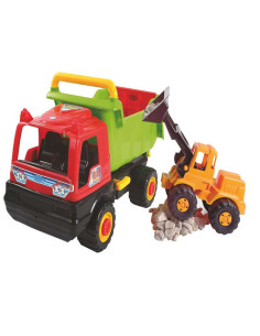 Camión Volquete Y Excavadora