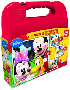 Puzzles Progresivos Maleta Mickey Mouse