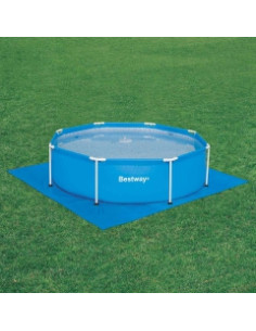 Protector De Suelo De Piscina Cuadrado De Lona De... 2