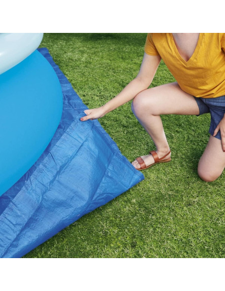 BESTWAY 58002 - Tapiz de Suelo Protector 396x396 cm para Piscina Redonda con Diámetro 366 cm de PVC 