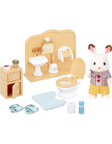 Sylvanian Families - Set de baño Coco Conejo...