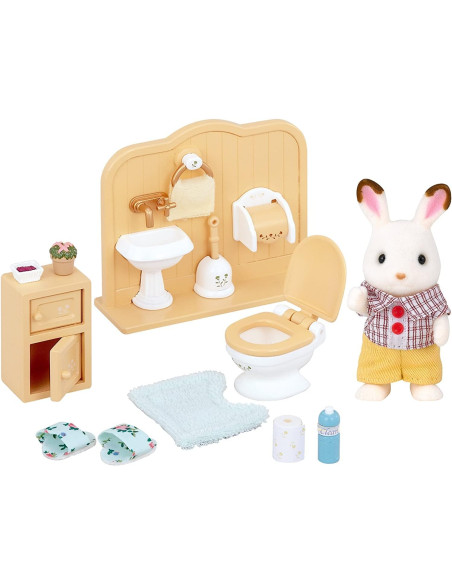 Sylvanian Families - Set de baño Coco Conejo Chocolate