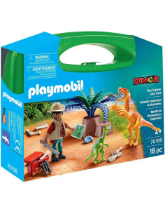 PLAYMOBIL 70108 - Maletín Grande Dinosaurios y Explorador 