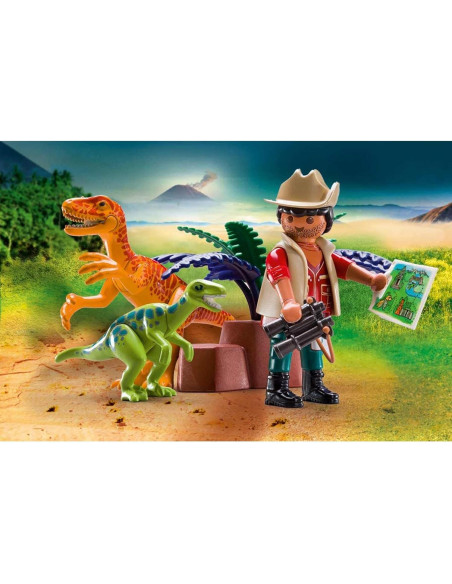 PLAYMOBIL 70108 - Maletín Grande Dinosaurios y Explorador 