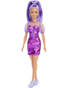 Barbie Fashionista Muñeca Morada Monocromática 2