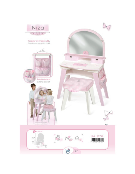 Niza Tocador Madera Grande.