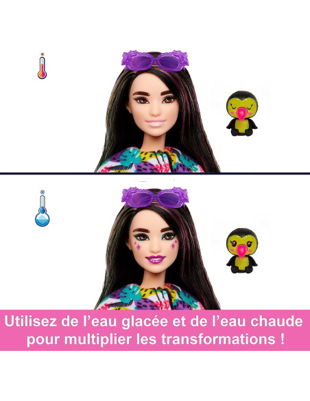 Barbie Cutie Reveal Serie Amigos de la Jungla Tucán Disfraz Revela una muñeca articulada con Mascota