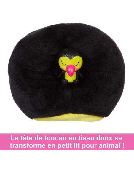 Barbie Cutie Reveal Serie Amigos de la Jungla Tucán Disfraz Revela una muñeca articulada con Mascota