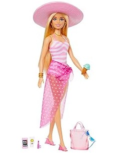 Barbie Día en la playa Muñeca hecha de plástico reciclad