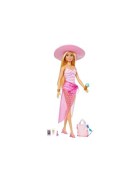 Barbie Día en la playa Muñeca hecha de plástico reciclad