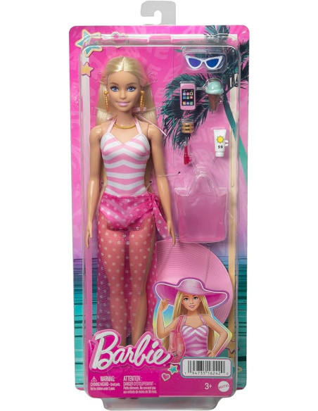 Barbie Día en la playa Muñeca hecha de plástico reciclad