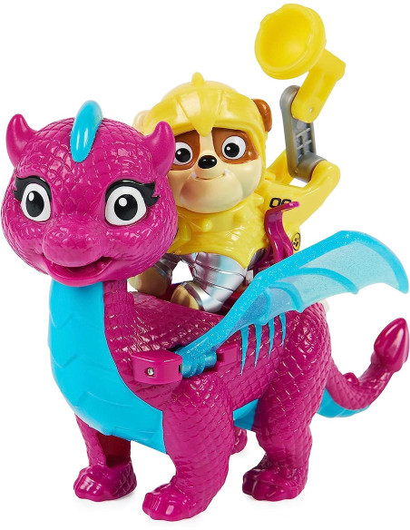 Paw Patrol conjunto de Figuras de acción de Rubble y el dragón Blizzie de Rescue Knights