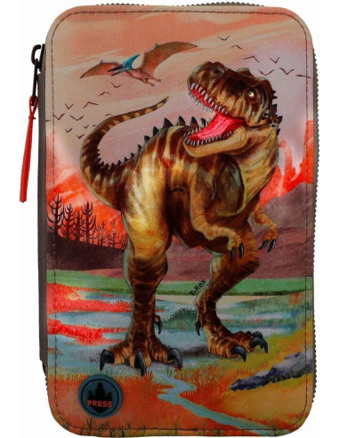 Dino World Estuche Triple T-Rex con Luz