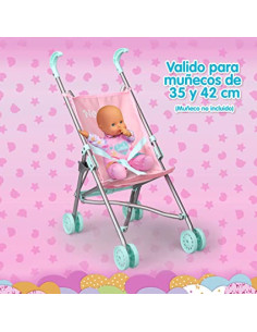 Nenuco - Sillita de metal, carrito de paseo de juguete de... 2