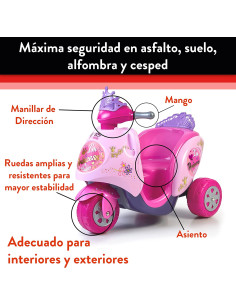 Moto Scooter eléctrica Color Rosa Princesas de 6V 2