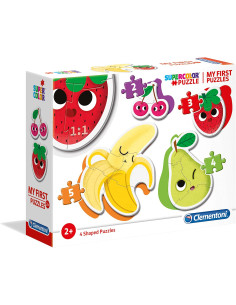 Puzzle infantil Frutas y Verduras, progresivo 2-3-4-5...