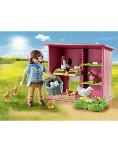 Playmobil Gallinero con Gallinas, Gallo y Pollitos 2