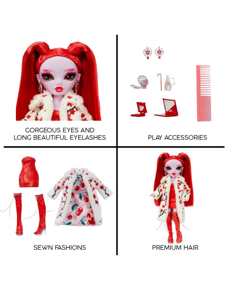 Rainbow High Shadow High Seties 3 - Rosie - Muñeca de Moda roja