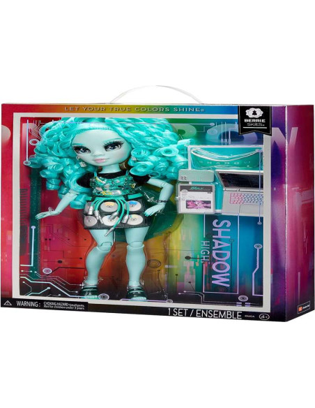 Rainbow High Shadow High Serie 3 - Berrie - Muñeca de Moda Verde