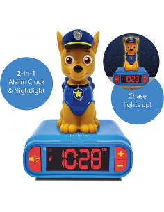 Reloj Despertador La Patrulla Canina de Chase con... 2