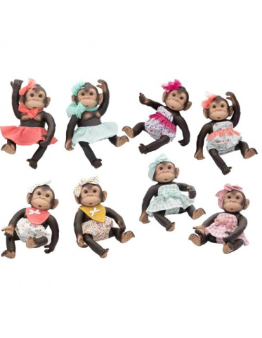 Bebé mono de 25 cm en expositor de 8 piezas....