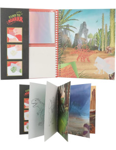Dino World - Libro para Colorear Stick & Shine, 24... 2