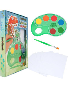 Dino World - Colour me up Paper, papel de acuarela con 10... 2