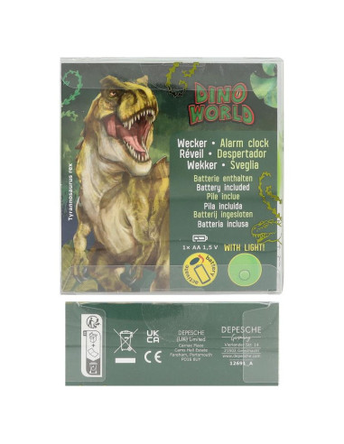 Dino World reloj despertador