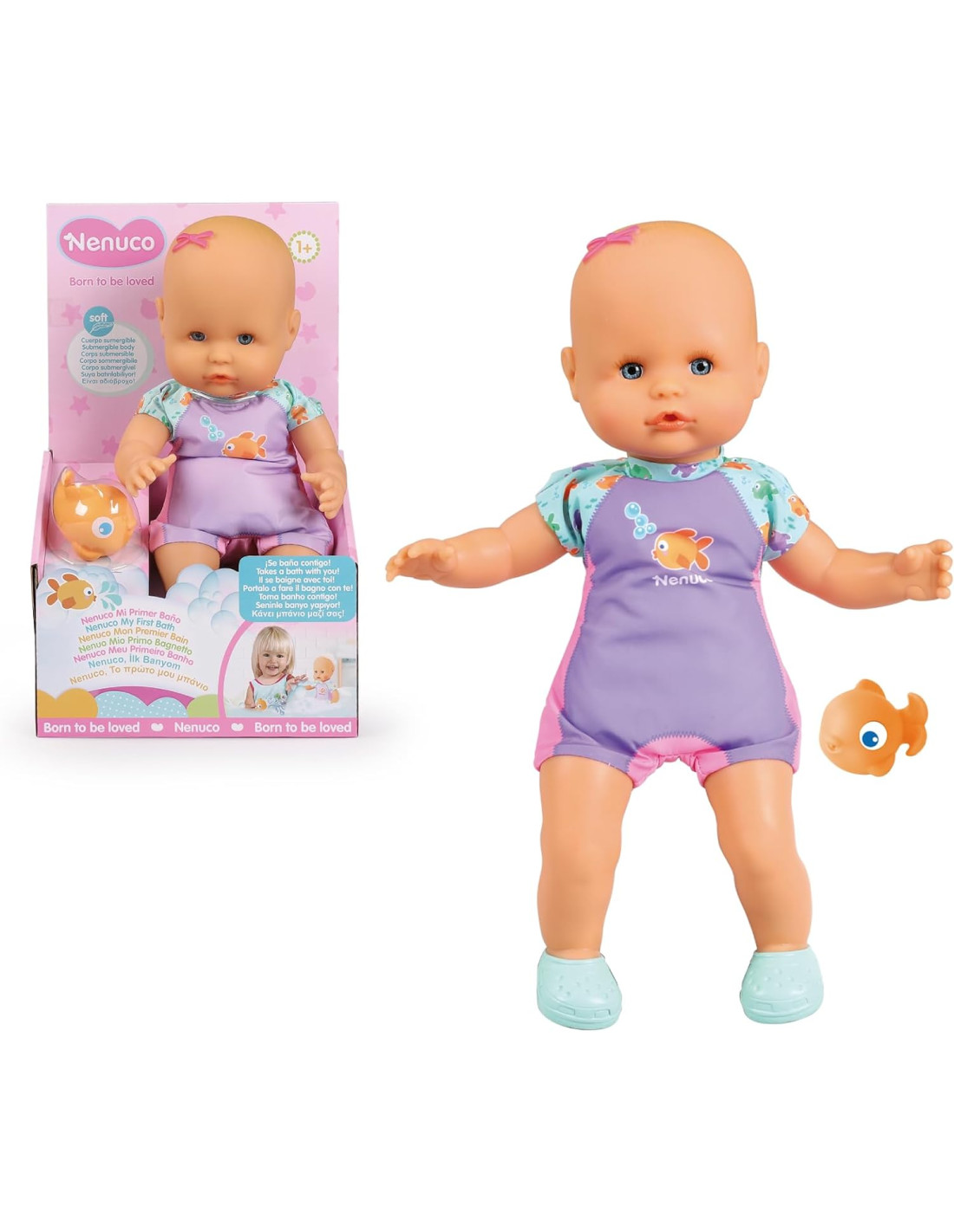 Nenuco Mi Primer bano, un muneco blandito de Cuerpo Sumergible