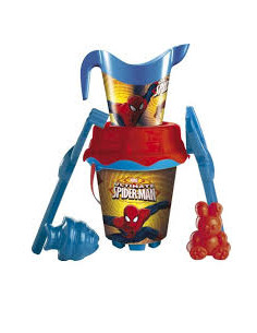 Cubo De Playa Spiderman Con Regadera