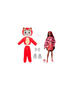 Muñeca Barbie Cutie Reveal Disfraces Panda Rojo - Gatito 2