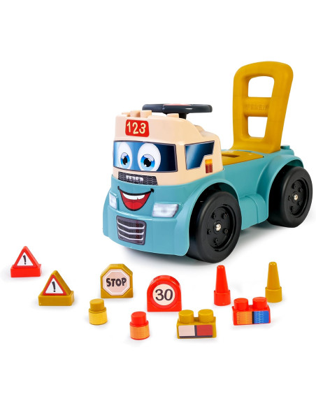 Motofeber Casual Blocks, Correpasillo de Empuje y Andador, Juego 3 en 1