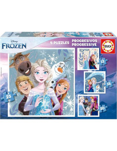Set de 4 Puzzles Infantiles progresivos de 12 a 25 Piezas...