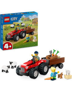 LEGO City Tractor Rojo con Remolque y Oveja Set de Granja...