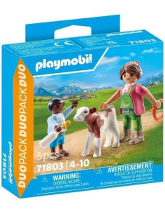 Playmobil Granjera Con Ternero