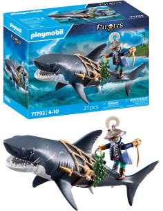 Playmobil Tiburon Gigante Con Pirata