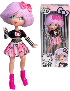 Hello Kitty Manga Doll Teddy Rock, Muñeca Fashion...