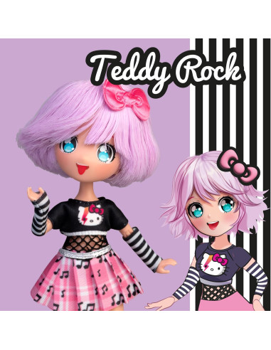 Hello Kitty Manga Doll Teddy Rock, Muñeca...