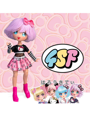 Hello Kitty Manga Doll Teddy Rock, Muñeca...