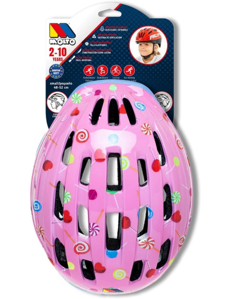 Casco Rosa Infantil para Niños Bicicleta