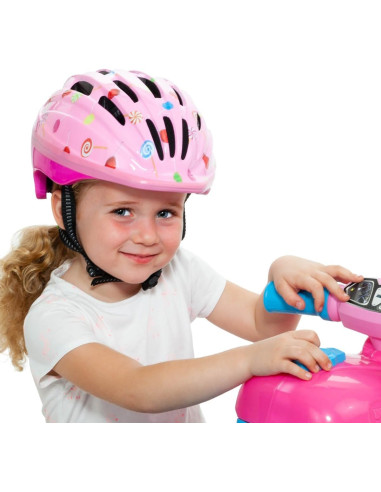 Casco Rosa Infantil para Niños Bicicleta
