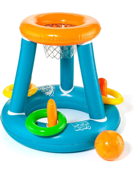 Juego de Baloncesto Inflable para Piscina y Jardín