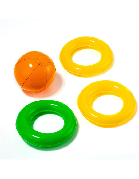 Juego de Baloncesto Inflable para Piscina y Jardín