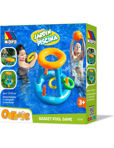 Juego de Baloncesto Inflable para Piscina y Jardín