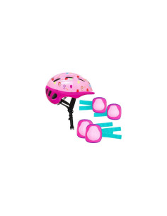 Set Casco + Protecciones Rosa