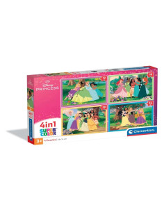 Puzzle Princesas Disney - 1x12 + 1x16 + 1x20 + 1x24 piezas