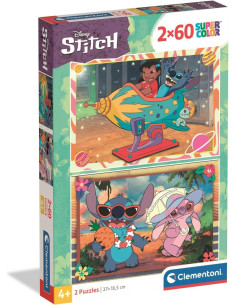 Puzzle Infantil 2X60 Piezas Stitch