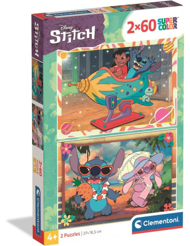 Puzzle Infantil 2X60 Piezas Stitch