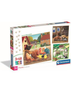 Puzzle Momentos de la granja - 3x48 piezas